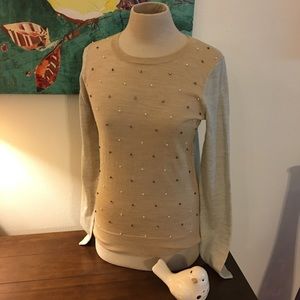 Ann Taylor aloft Sweater Size XS pearls and gems